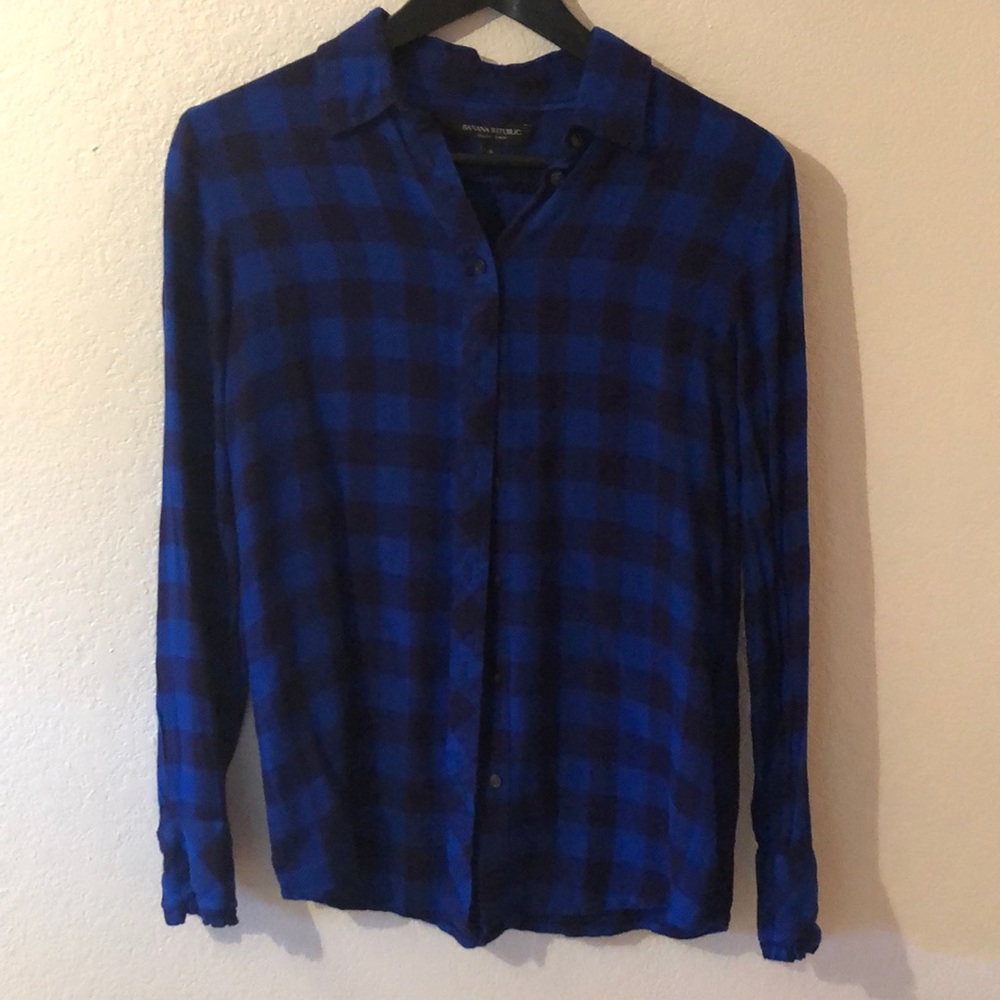 J crew Dillon shirt blue checkered S
